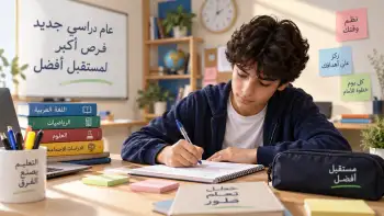 طالب ثانوي يذاكر ضمن نظام البكالوريا المصرية 2026/2027