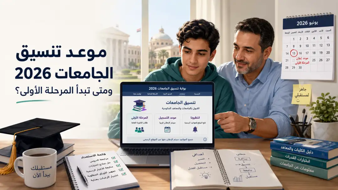 موعد تنسيق الجامعات 2026 ومتى تبدأ المرحلة الأولى؟
