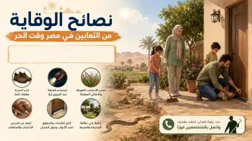 نصائح الوقاية من الثعابين في مصر وقت الحر