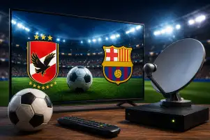 القنوات الناقلو لمباراة الاهلي وبرشلونة