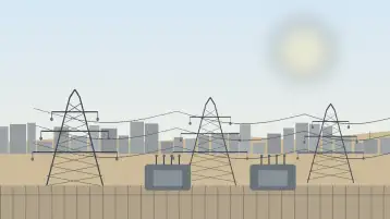 شبكة كهرباء أو أبراج نقل كهرباء في مصر