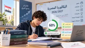 طالب ثانوي يتابع شرط 60% من التقييمات في البكالوريا المصرية 2026/2027