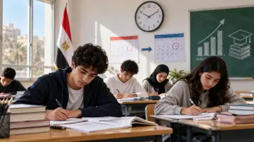 طلاب يستعدون لامتحانات البكالوريا المصرية 2026/2027 وفرص التحسين